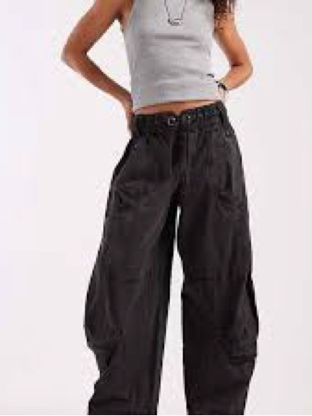 Free People Black We The Free Onset Pull-On Cargo Pants M
